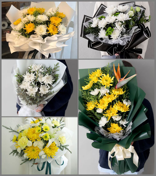云南德宏州芒市三台山德昂族乡白事花束代送